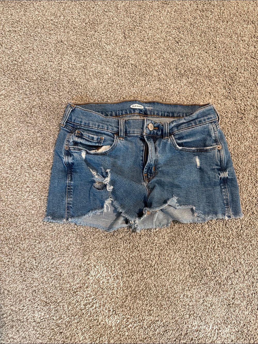 Old Navy Distressed Women’s Denim Cutoff Shorts - Blue